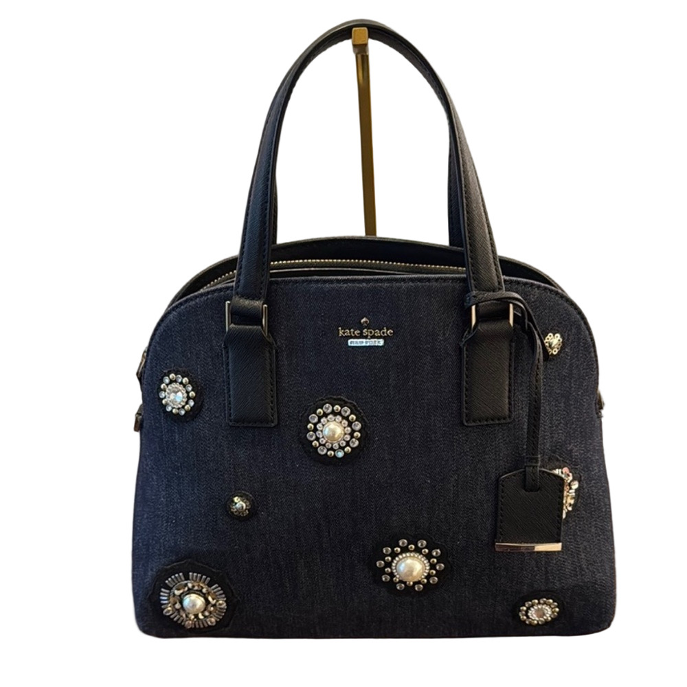 Kate Spade Cameron Street Lottie Denim Satchel and matching Wallet - Picture 3 of 16